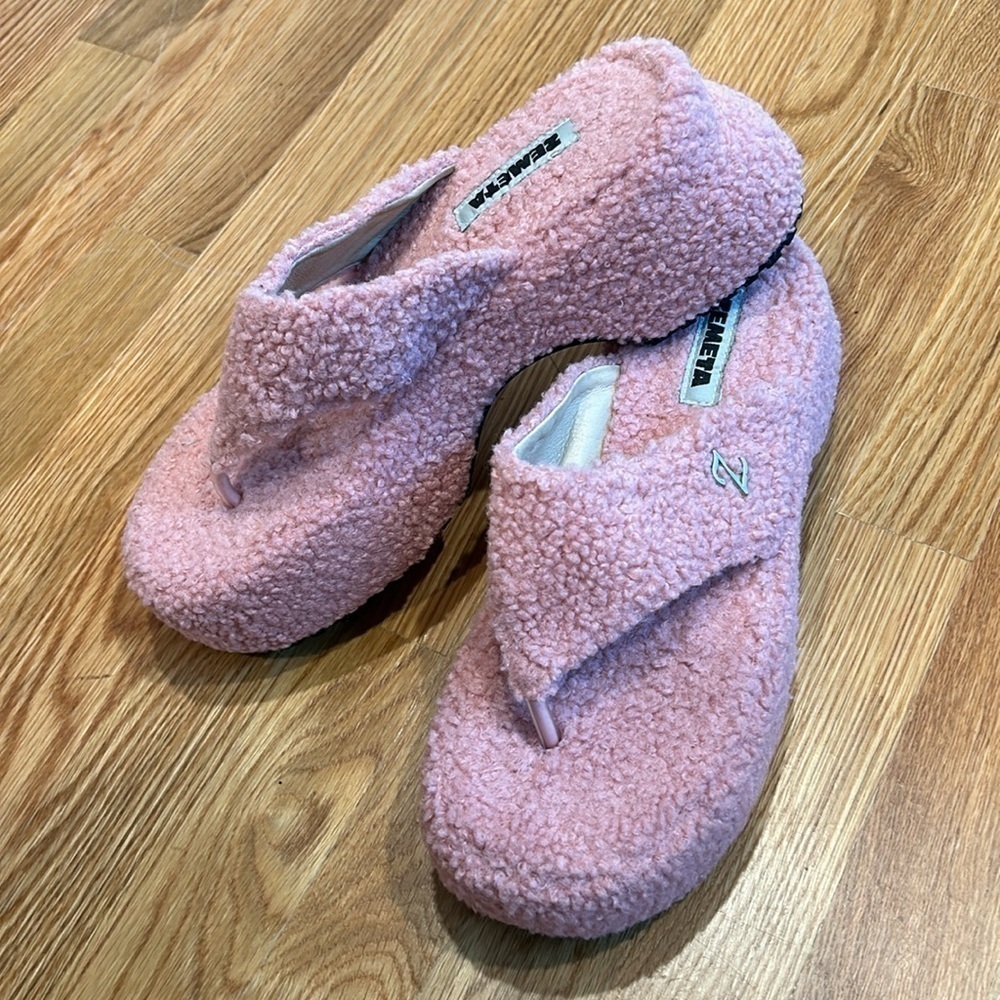ZEMETA Platform pink motor thong sandal flip flop size 10 women’s new w/out box